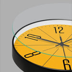 Stylish wall clock with silent quartz mechanism and modern design