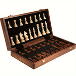 Elegant Foldable Wooden Chess Set for Travel