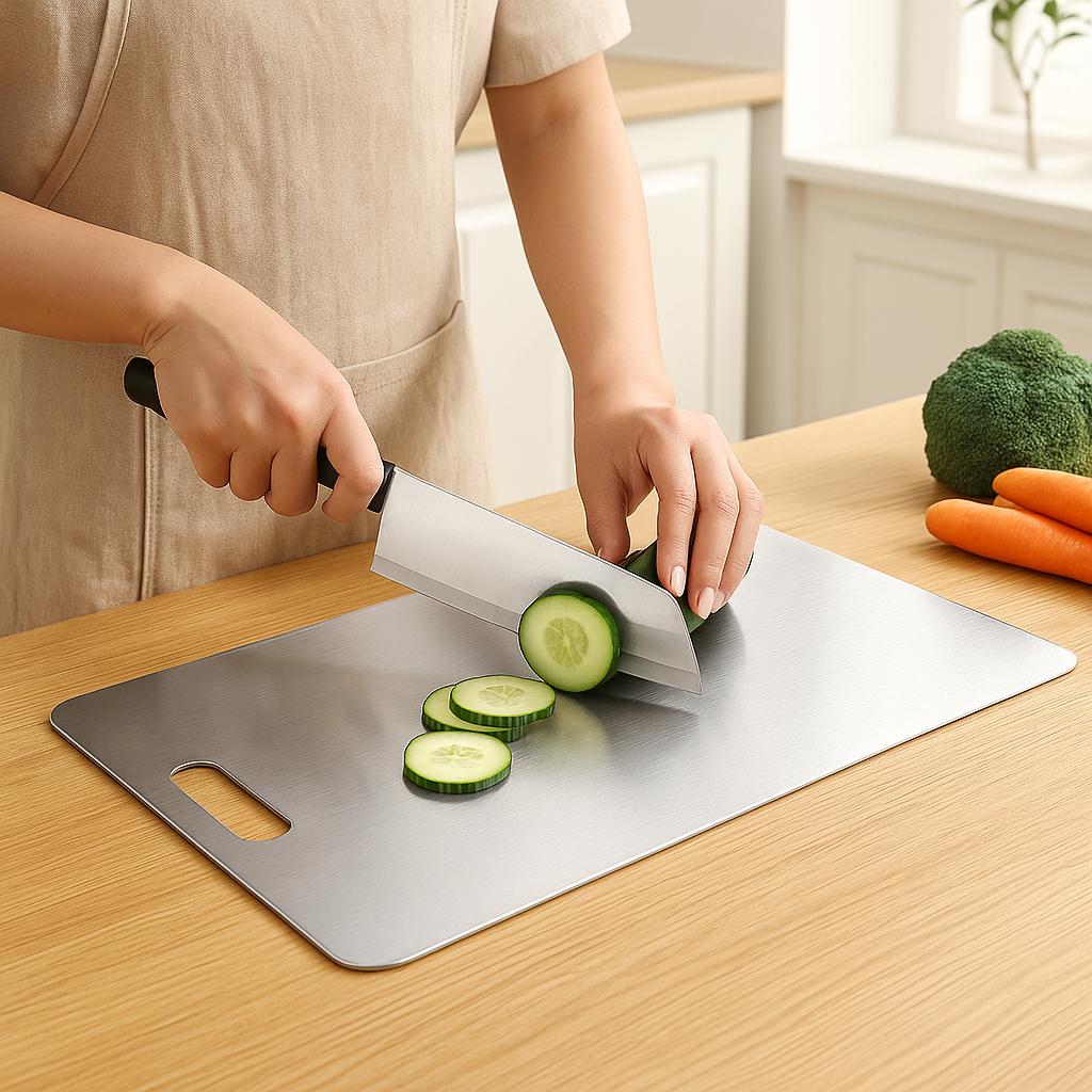 Hygienic Stainless Steel Cutting Board for All Your Kitchen Needs