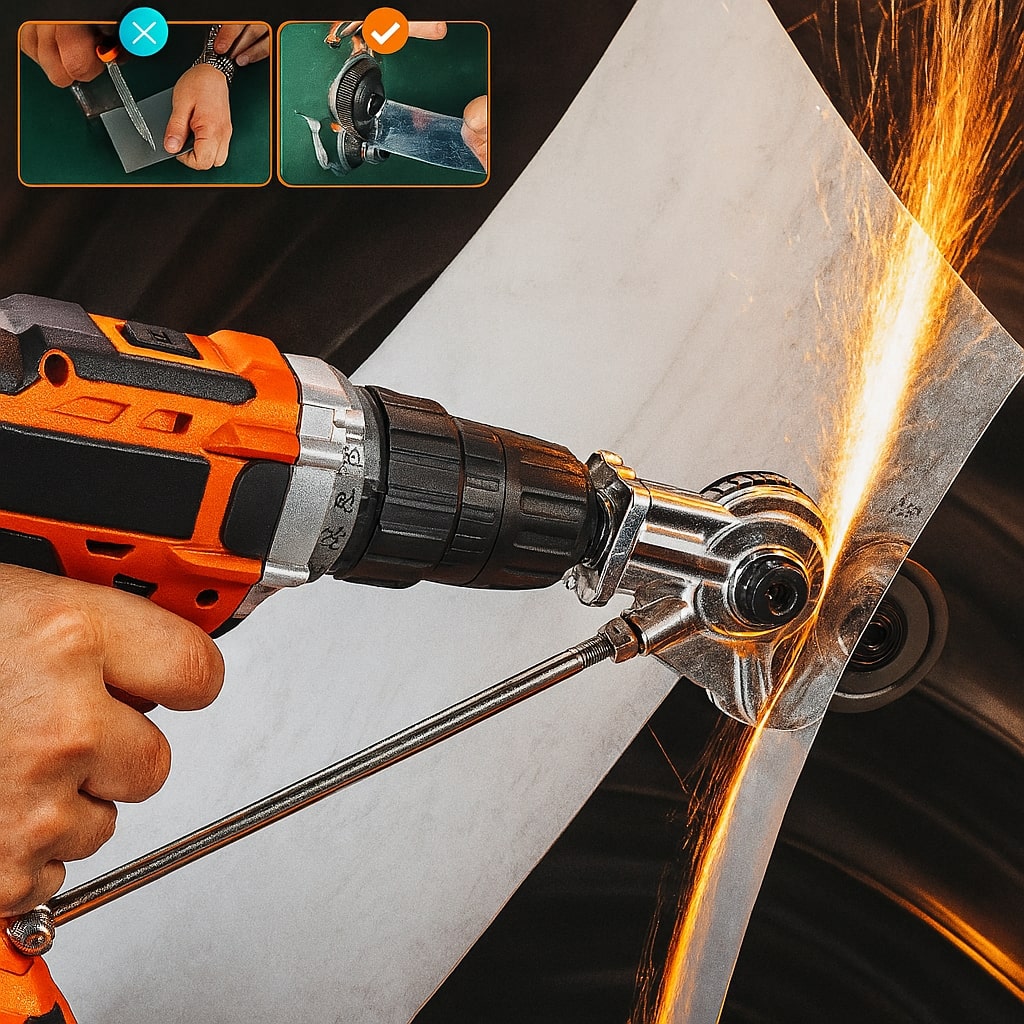 Präziser Metallschneider für Ihre Bohrmaschine – SchneidPro