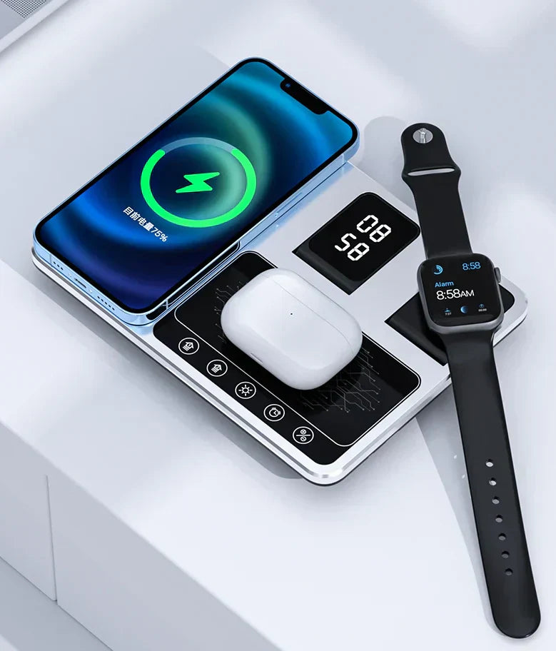 SmartCharge - 4-in-1 Drahtloses Ladegerät für iPhone, Apple Watch und AirPods