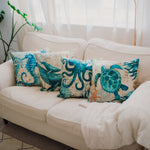Ocean Charm Pillowcases - Stylish Decorative Cushion Covers Made of Durable Linen Blend with Hidden Zipper