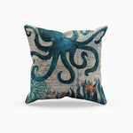Ocean Charm Pillowcases - Stylish Decorative Cushion Covers Made of Durable Linen Blend with Hidden Zipper