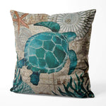 Ocean Charm Pillowcases - Stylish Decorative Cushion Covers Made of Durable Linen Blend with Hidden Zipper