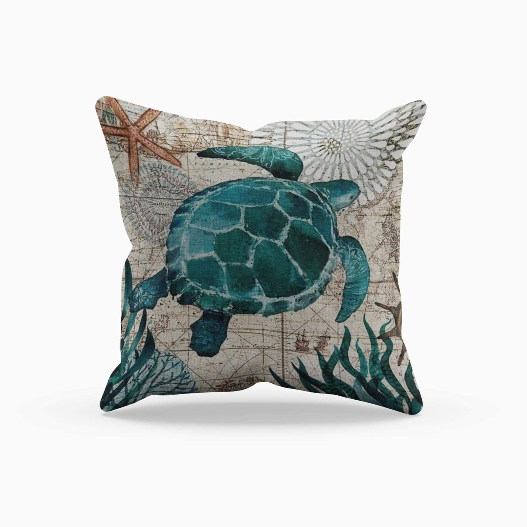 Ocean Charm Pillowcases - Stylish Decorative Cushion Covers Made of Durable Linen Blend with Hidden Zipper
