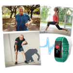 Senioren Smartwatch mit Gesundheitsmonitor und großem LED-Bildschirm