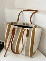 Moderne Streifen-Canvas-Tasche für jeden Anlass