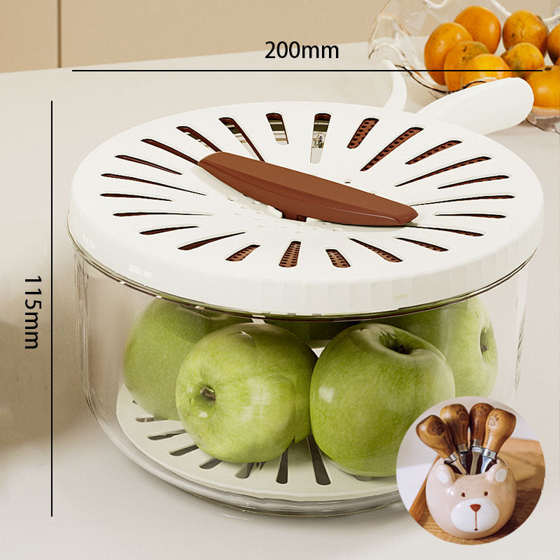 2-in-1 Abtropf- und Aufbewahrungskorb – Einfaches Waschen & Lagern von Obst und Gemüse