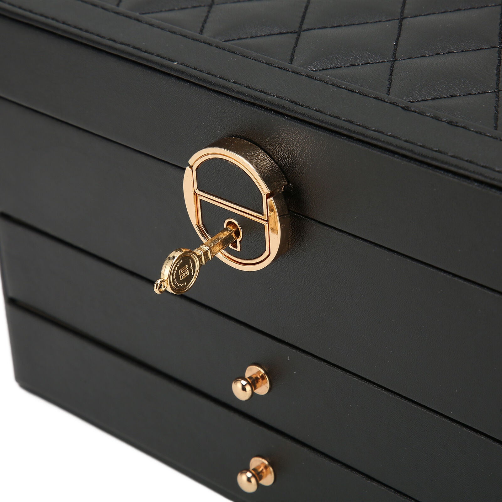 Elegant Multi-Layer Leather Jewelry Box for Women