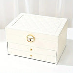 Elegant Multi-Layer Leather Jewelry Box for Women