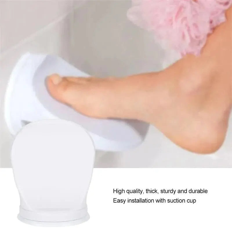 Ergonomic footrest for safe showering and shaving