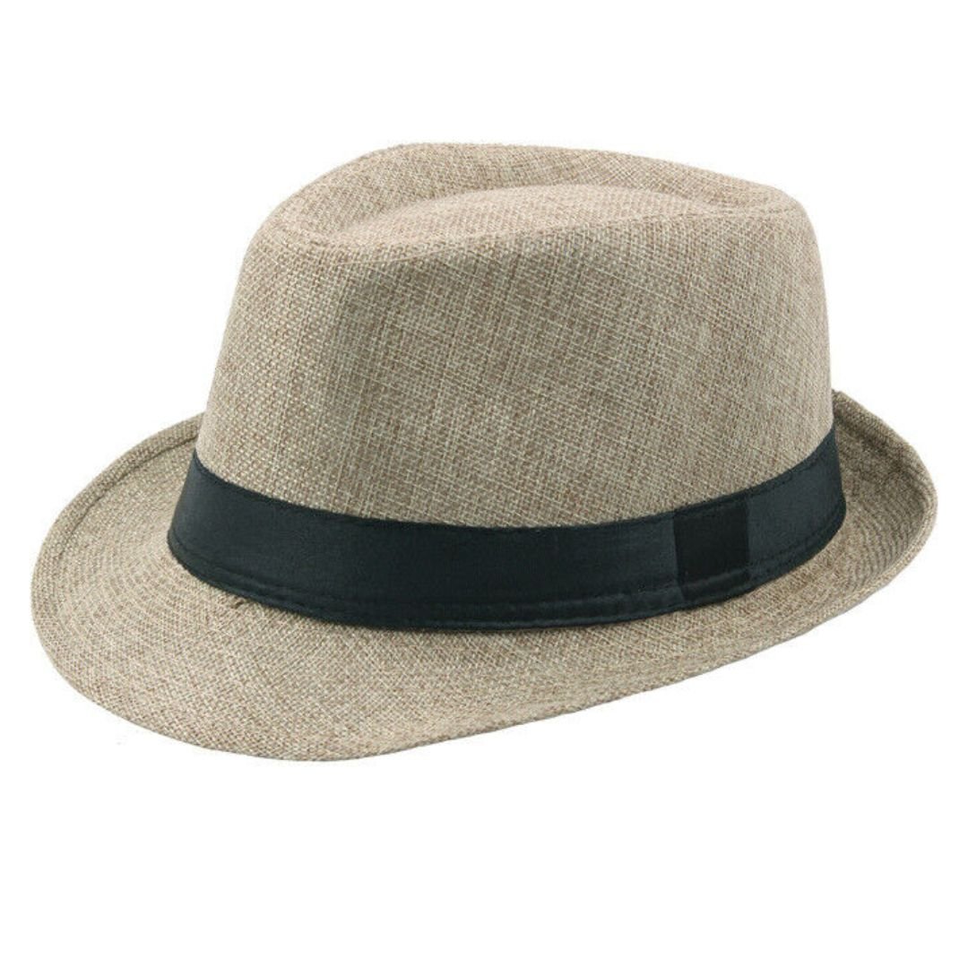 Eleganter Leinenhut mit breiter Krempe für stilvolle Anlässe