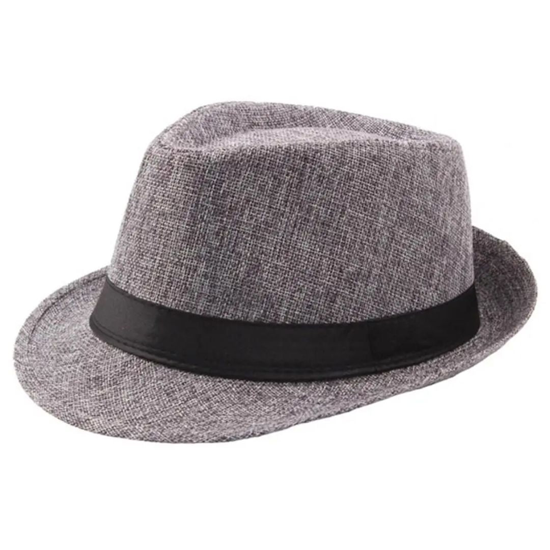Eleganter Leinenhut mit breiter Krempe für stilvolle Anlässe