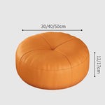 Round Japanese Nappa leather tatami-style seat cushions