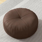 Round Japanese Nappa leather tatami-style seat cushions