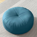 Round Japanese Nappa leather tatami-style seat cushions