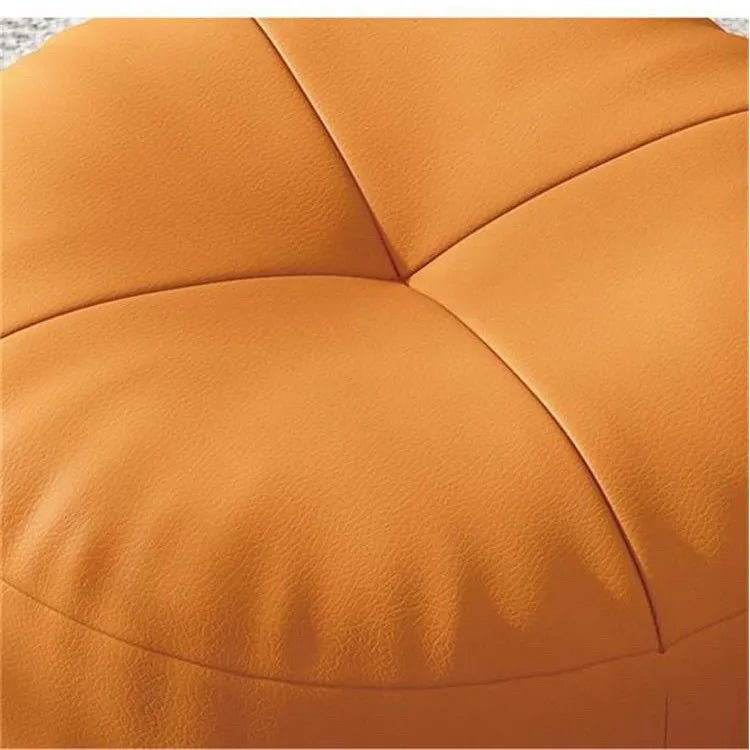 Round Japanese Nappa leather tatami-style seat cushions