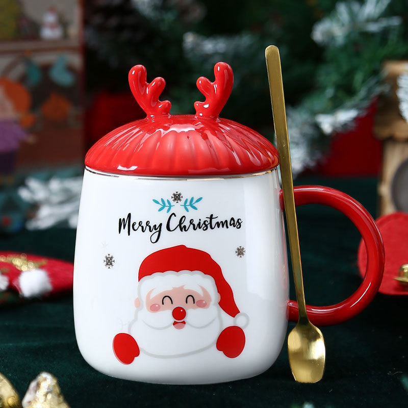 Christmas mugs with festive design