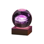 3D Kristallkugel Nachtlicht Deko Lampe – Galaxy Effekt