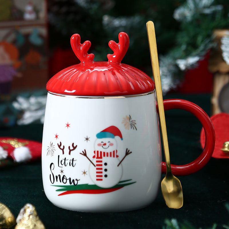 Christmas mugs with festive design