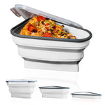 Collapsible airtight pizza container