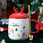 Christmas mugs with festive design