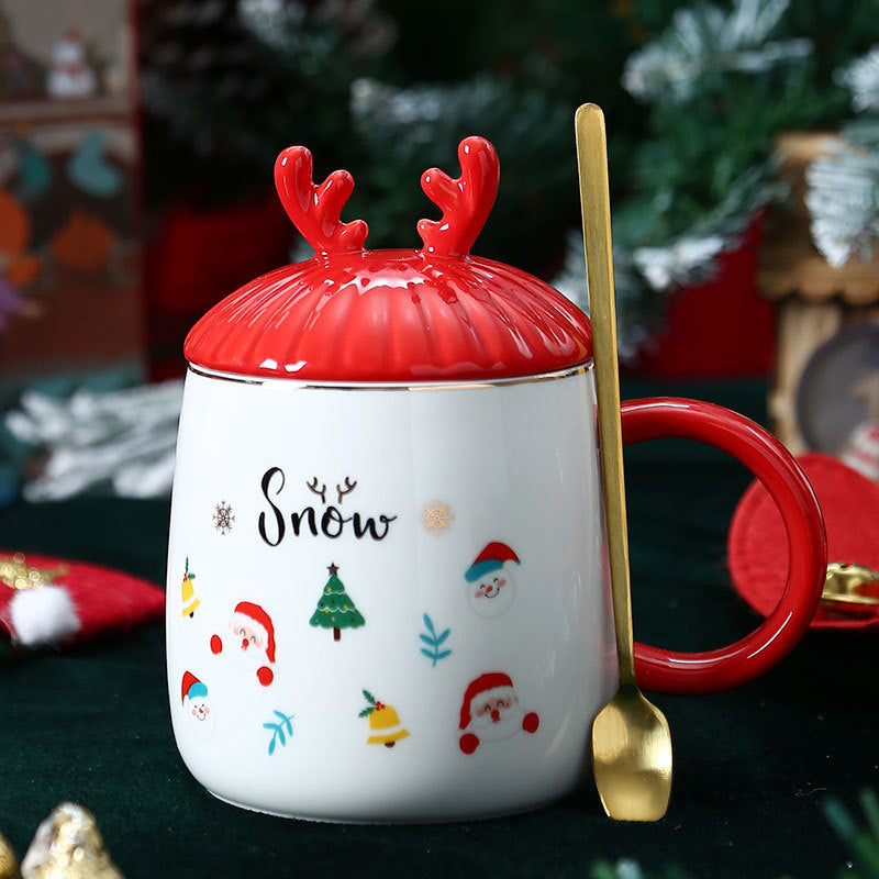 Christmas mugs with festive design