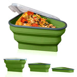 Collapsible airtight pizza container