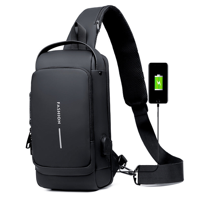 Sichere Umhängetasche mit USB-Ladefunktion
