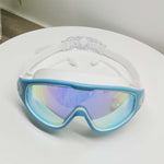 Anti-fog swim goggles with wide vision