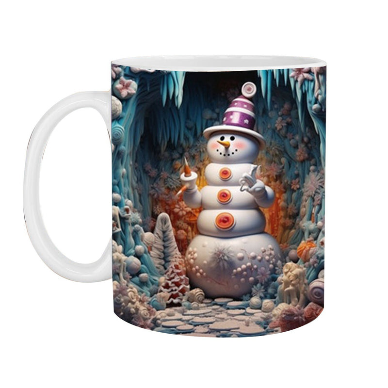 3D Schneemann-Tasse für die festliche Stimmung