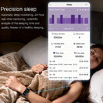 Smart fitness watch with heart rate and blood pressure measurement