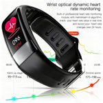 Smart fitness watch with heart rate and blood pressure measurement