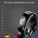 Smart fitness watch with heart rate and blood pressure measurement