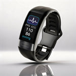 Smart fitness watch with heart rate and blood pressure measurement