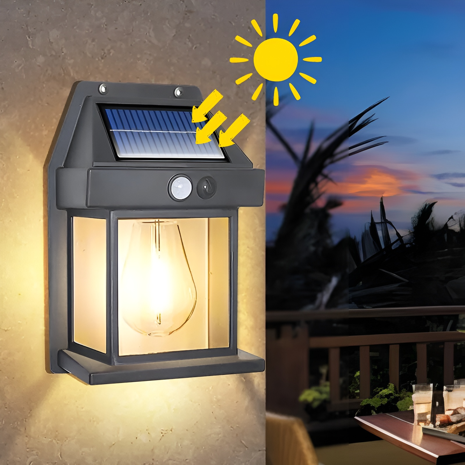 Sonnenlicht - Solarwandleuchte für Ihren Außenbereich