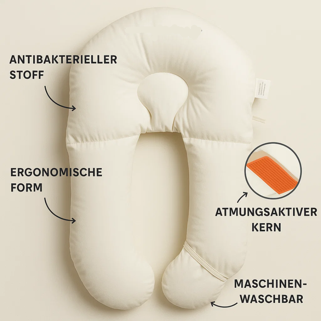 Ergonomisches Babykissen mit Antibakterieller Behandlung