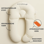 Hygienisches Kuschelkissen für sicheren Babyschlaf