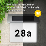 Edelstahl Solar Hausnummer mit LED – Nachhaltig beleuchtet