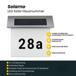 Edelstahl Solar Hausnummer mit LED – Nachhaltig beleuchtet