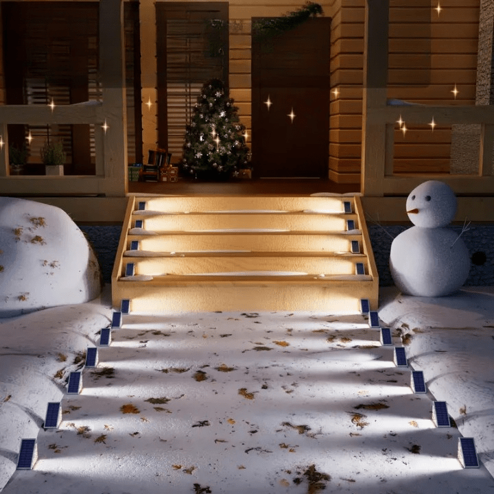 Stilvolle LED-Beleuchtung für Treppen im Außenbereich