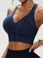 Bequemer Sport-BH mit Reißverschluss für Frauen | Push Up