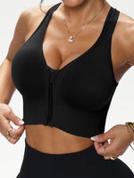 Bequemer Sport-BH mit Reißverschluss für Frauen | Push Up