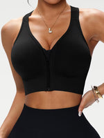 Bequemer Sport-BH mit Reißverschluss für Frauen | Push Up