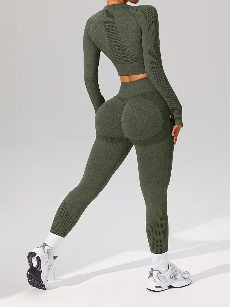 FlexFit Damen Sport Leggings und Top – Stylisch und Bequem