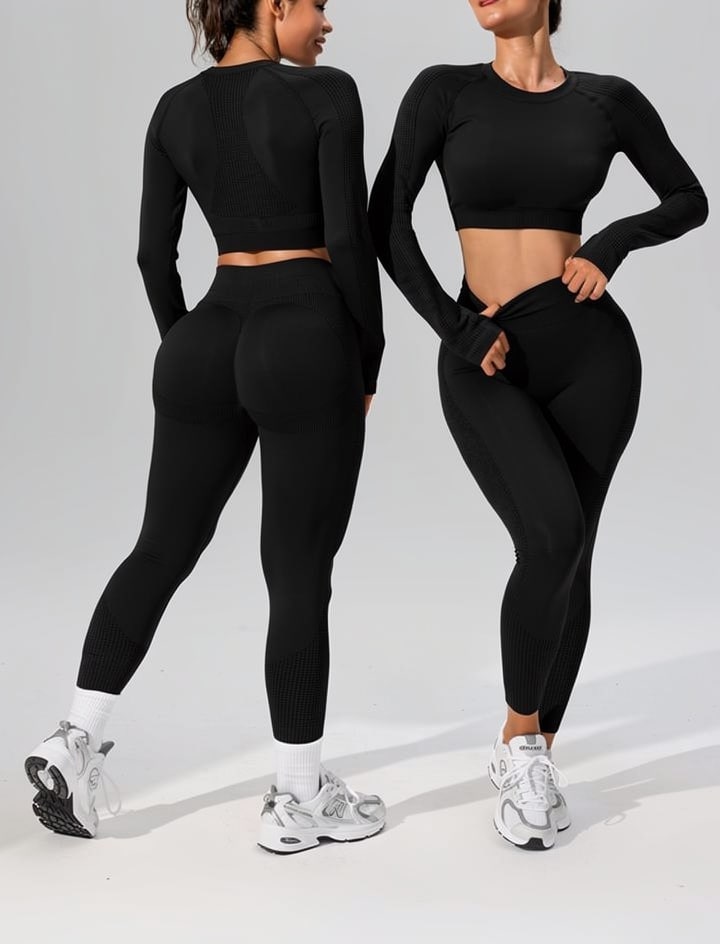 FlexFit Damen Sport Leggings und Top – Stylisch und Bequem