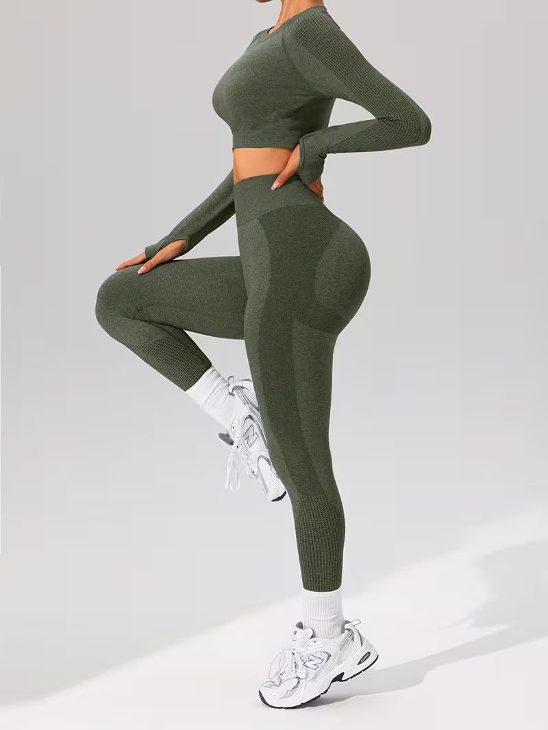 FlexFit Damen Sport Leggings und Top – Stylisch und Bequem