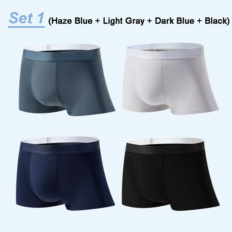 4-Pack Men's Boxer Briefs made from ultra-light, breathable material
