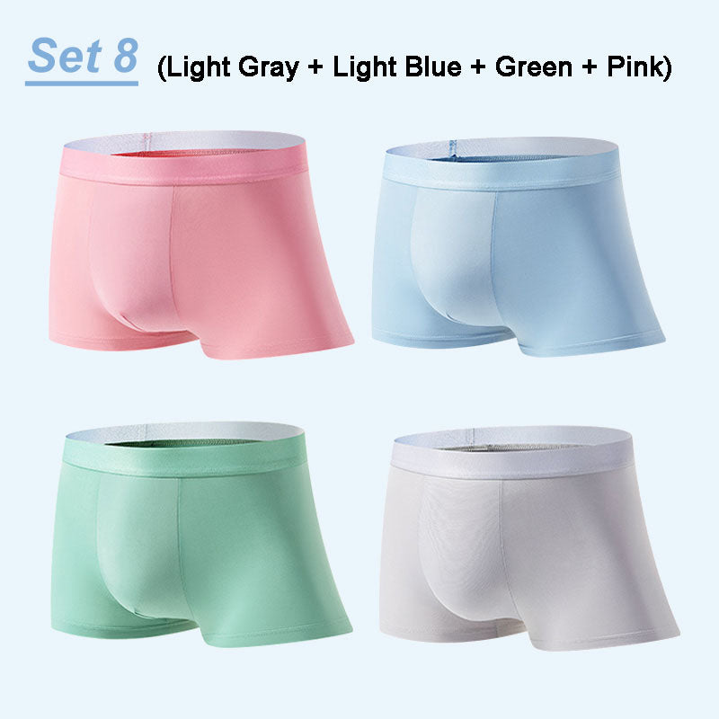 4-Pack Men's Boxer Briefs made from ultra-light, breathable material