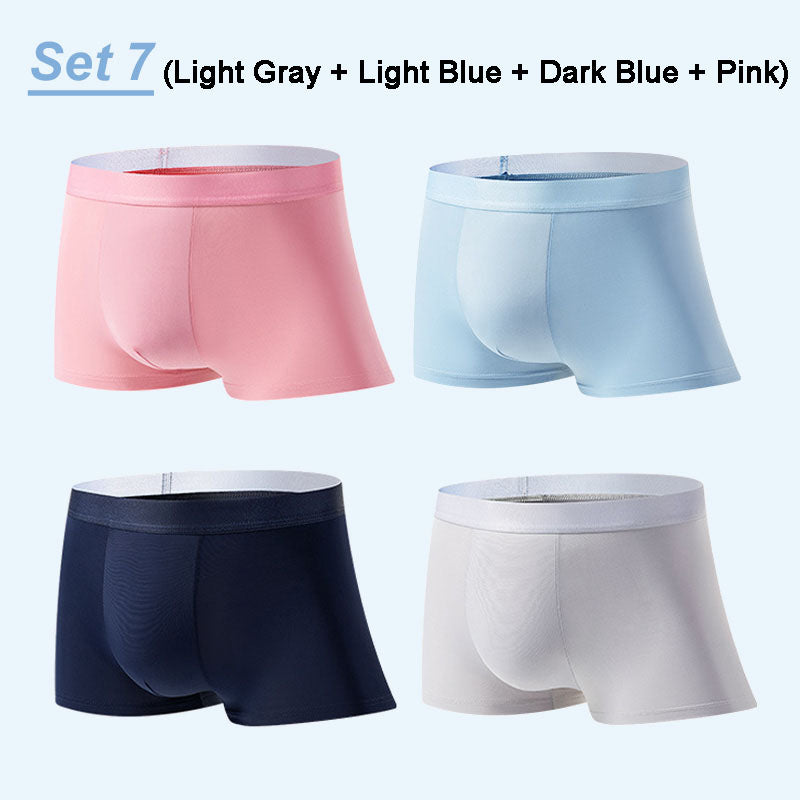 4-Pack Men's Boxer Briefs made from ultra-light, breathable material